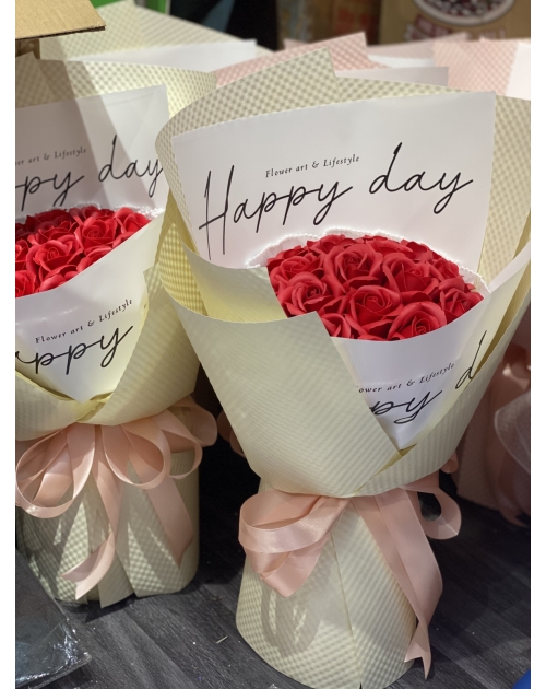 Bó hoa Hồng sáp 19 bông