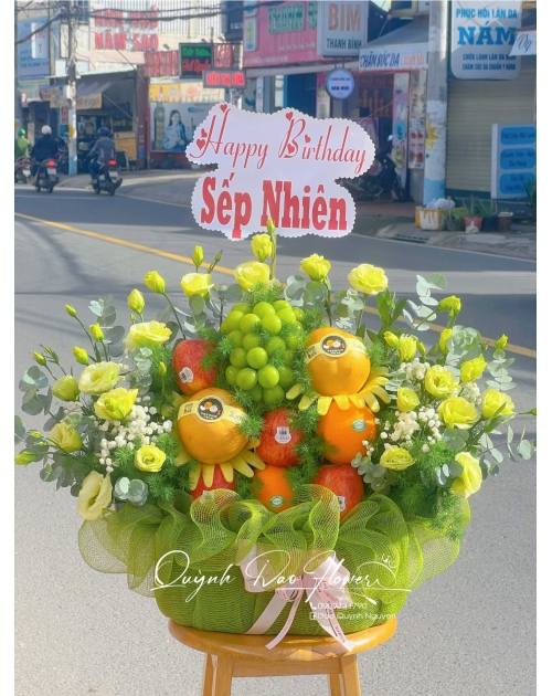 Giỏ trái cây ngon Tone xanh lá