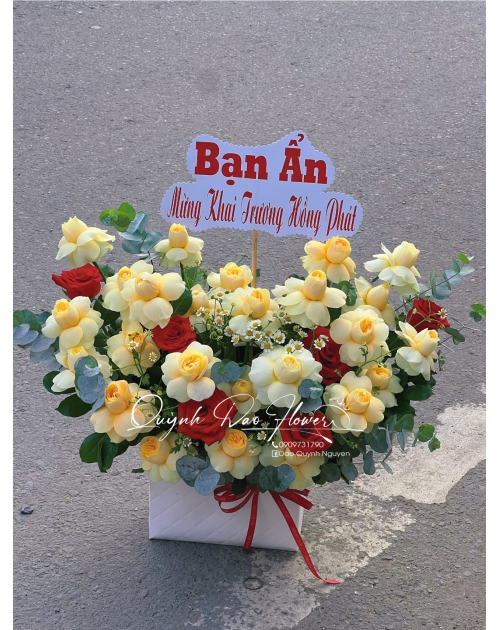 Giỏ hoa tươi bình dương khai trương 
