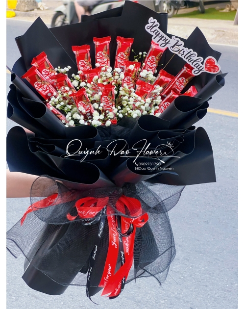 Bó hoa so co la kitkat, hoa valentines 