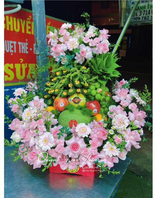 Mâm dạm ngõ tone Hồng to đẹp 