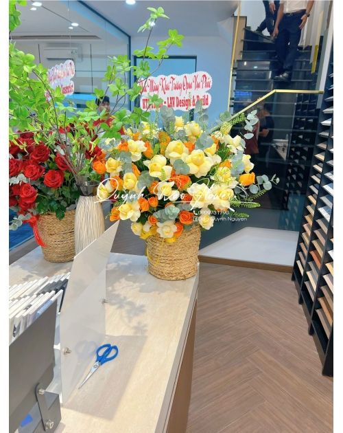 Giỏ hoa chúc mừng vạn phúc 