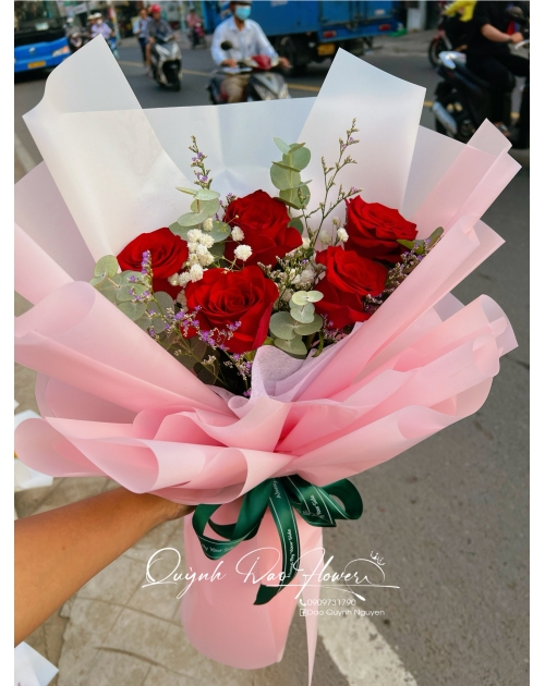 Bó hoa Hồng 5 bông  nhỏ xinh