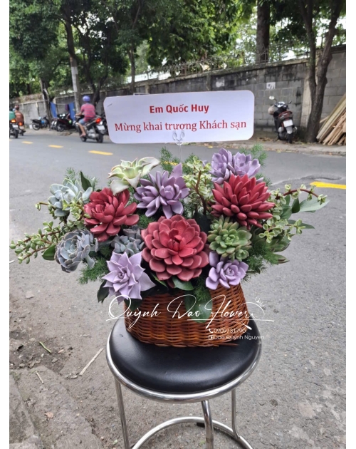 Giỏ sen đá đi khai trương 