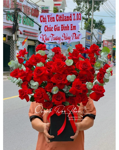 Giỏ hoa khai trương Hồng phát 
