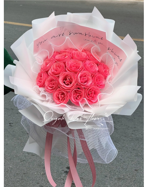 Bó hoa sáp nhũ đủ màu