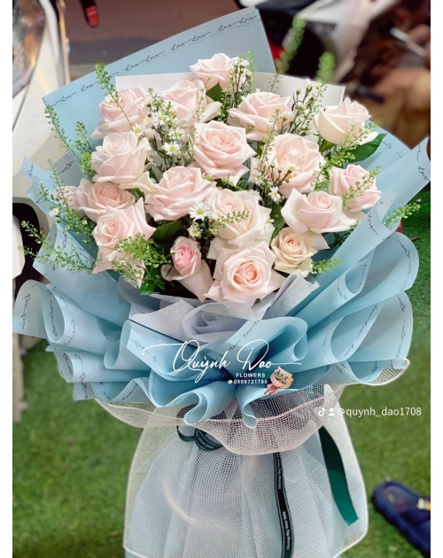 Bó hoa màu Hồng phấn