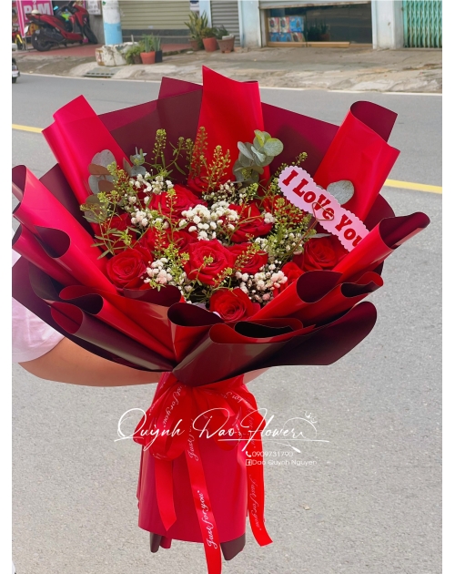 Bó hoa Hồng đỏ valentines 