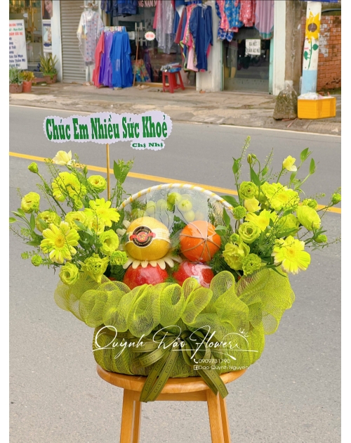 Giỏ trái cây xanh lá Thủ Đức 