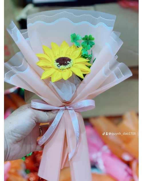 Bó hoa hướng dương sáp 1 bông 