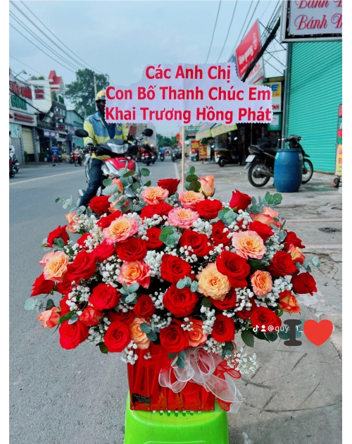 Giỏ hoa tặng lễ tổng kết 