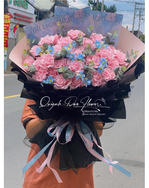 Bó hoa hồng sáp  paster