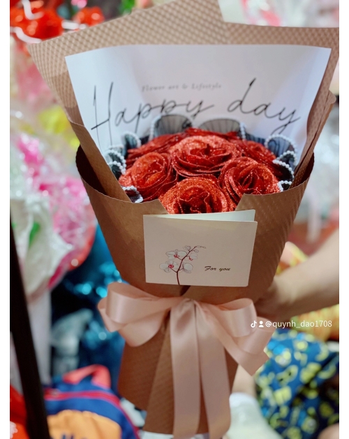 Bó hoa Hồng đỏ đơn giản