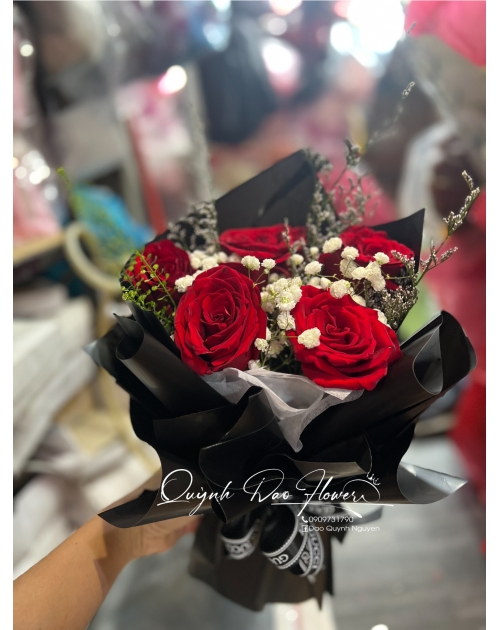 Bó hoa Hồng đỏ 5 bông
