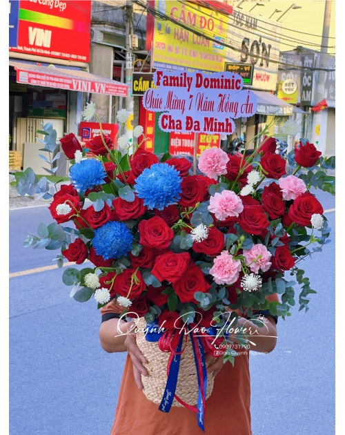 Giỏ hoa mừng sinh nhật cha