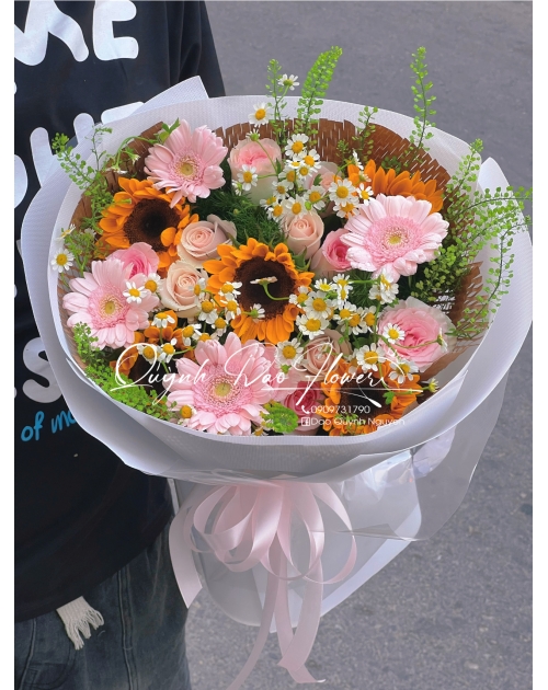 Hoa hướng dương bó tròn