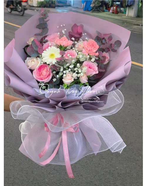 Bó hoa tone tím thuận an