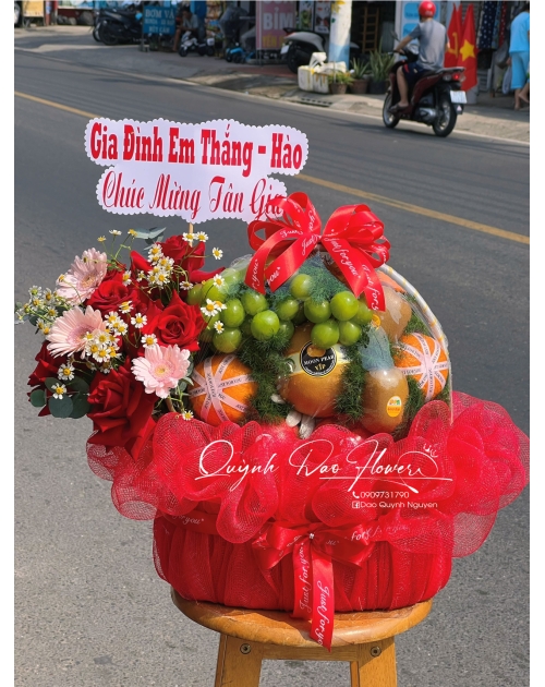 Giỏ trái cây mừng Tân gia dĩ an