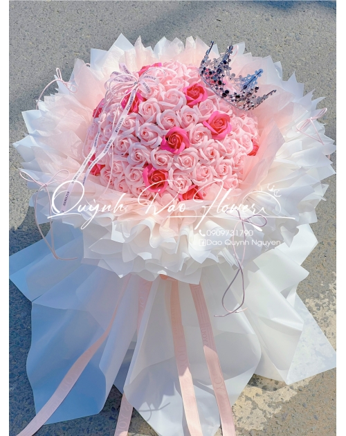 Bó hoa sáp công chúa Hồng 