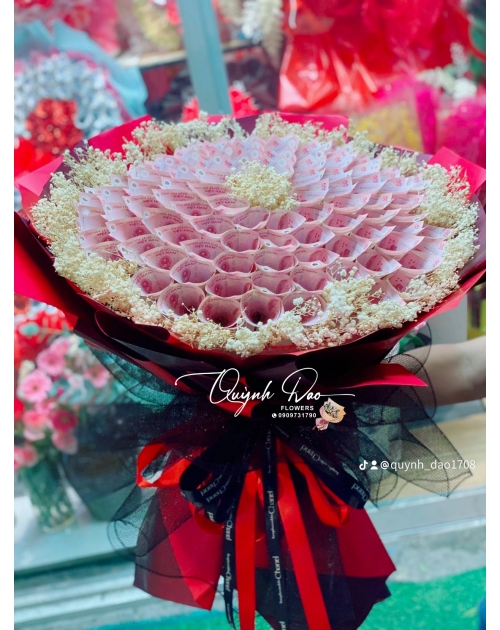 Bó hoa tiền 50k tặng mẹ