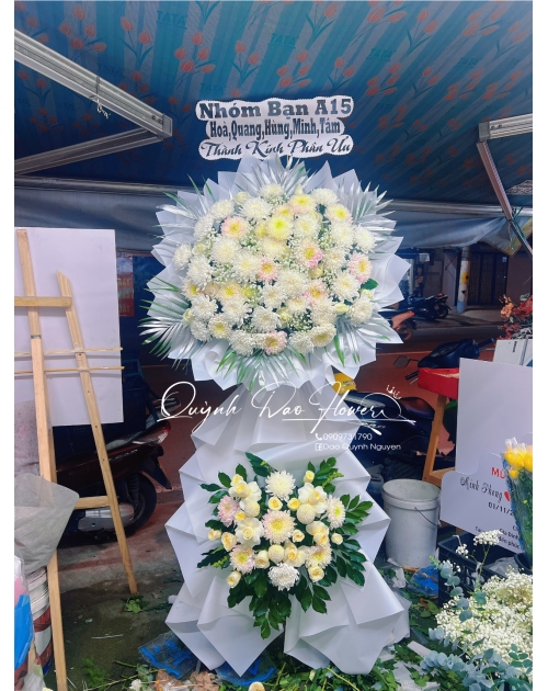 Kệ viếng cúc trắng  thủ Đức 