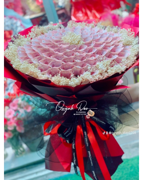 Bó hoa tiền 50k tặng mẹ