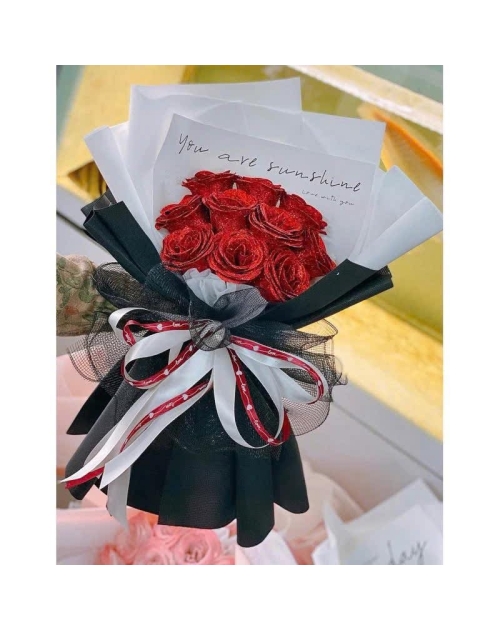 Bó hoa nhũ , kim tuyến cao cấp 