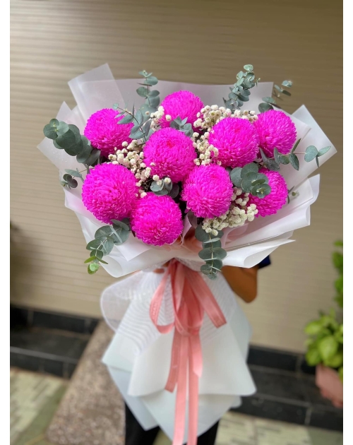 Bó hoa mẫu đơn màu hồng