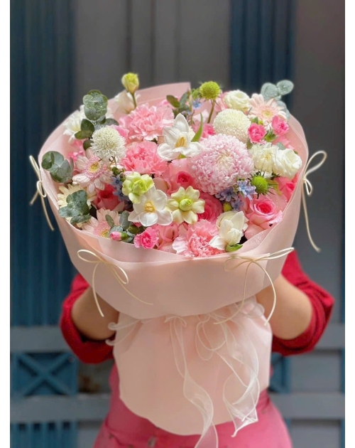 Bó hoa mix tulip sang trọng kiểu Hàn