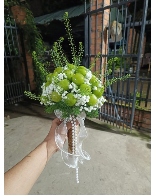 Bó hoa cưới nho xanh