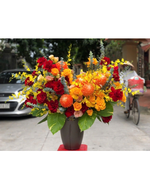 Chậu hoa để sảnh