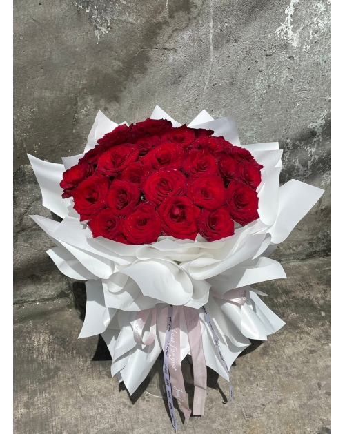 Bó hoa hồng đỏ công chúa 