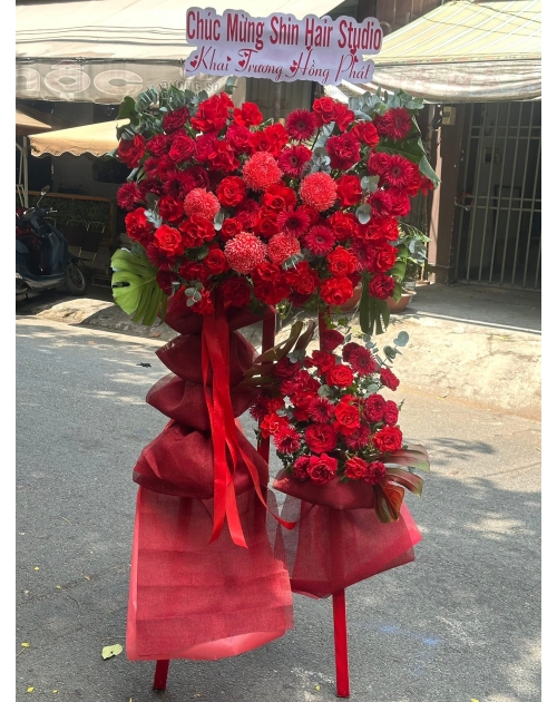Kệ hoa khai trương đỏ bình dương 