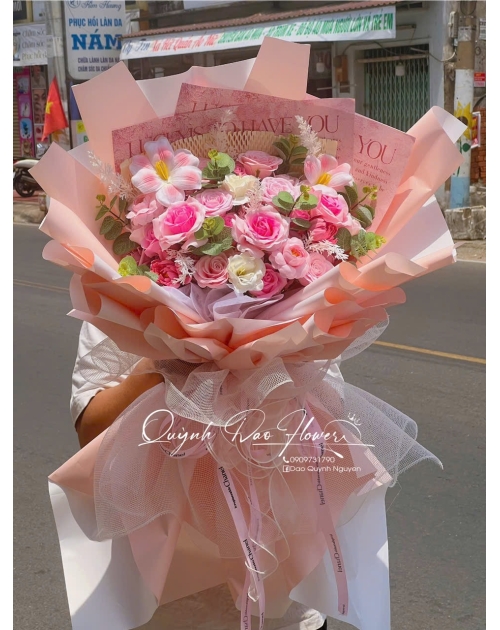 Bó hoa sáp mix hoa cao cấp tại Thủ Đức, TPHCM