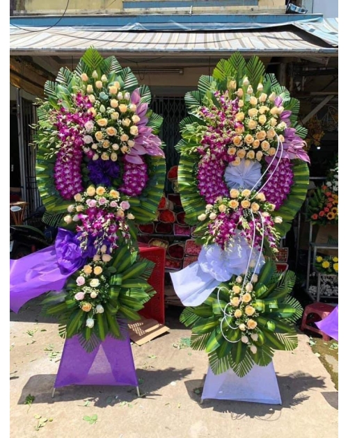 Kệ viếng lam tím to đẹp 