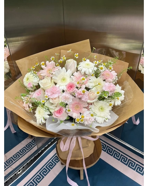 Bó hoa đồng tiền trắng thủ Đức 