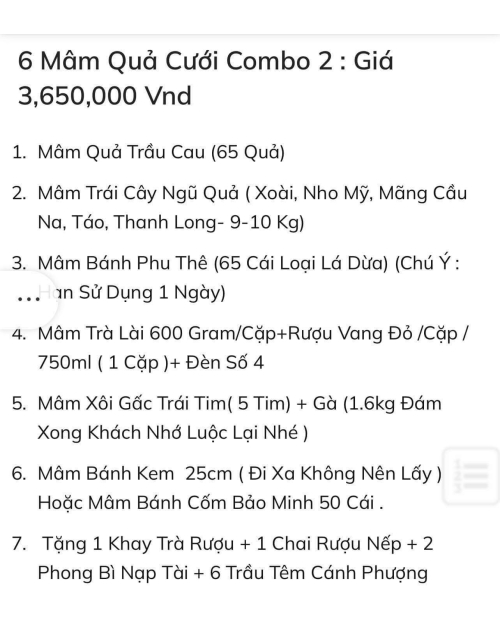Mâm quả cưới giá rẻ nhất tại Thủ Đức, Bình Dương 