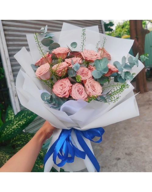 Bó hoa hồng capuchino 