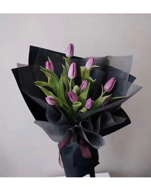 Bó hoa tulip tím tại Bình Dương 