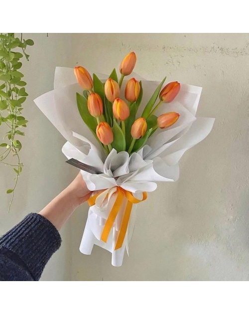 Bó hoa tulip cam