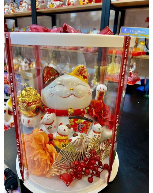 Mèo thần tài mica