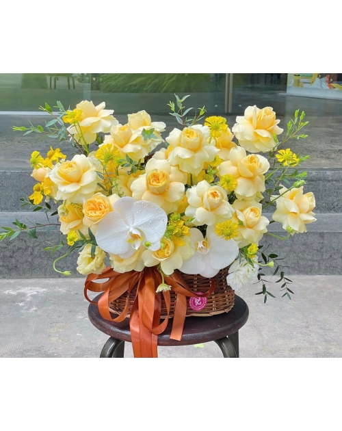Giỏ hoa khai trương Vĩnh Long 