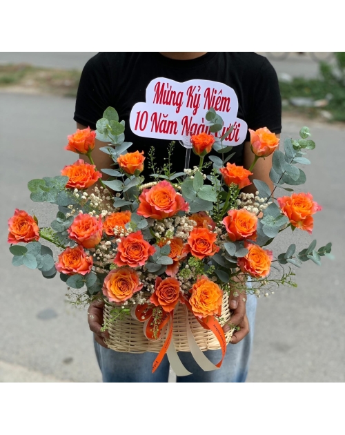 Giỏ hoa camprit