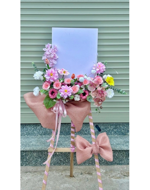 Kệ khai trương hoa lụa  thủ Đức 