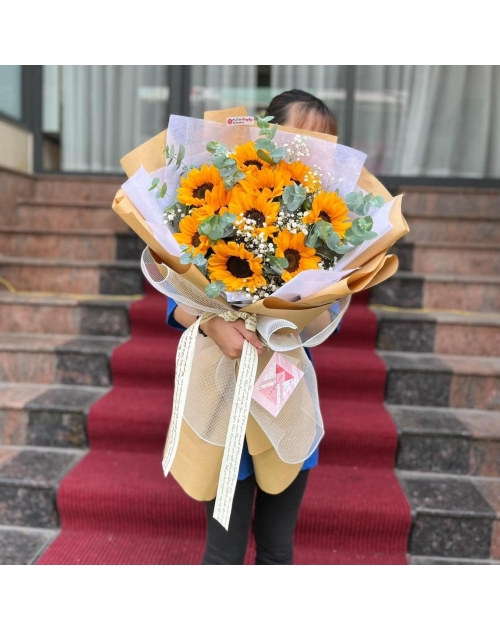 Bó hoa hướng dương 9 bông giá rẻ 