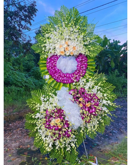 Kệ viếng 3 tầng lan tím