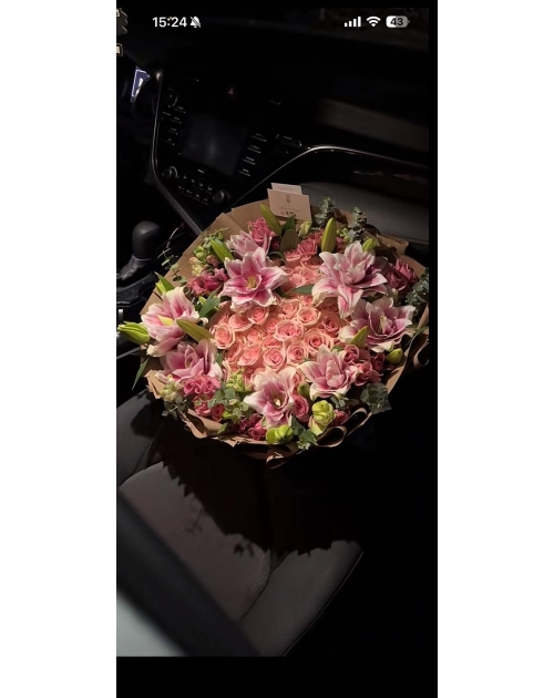 Hoa hồng mix ly kép hồng