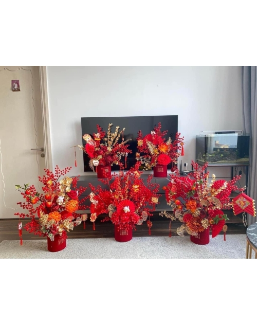 Hoa để kệ tết