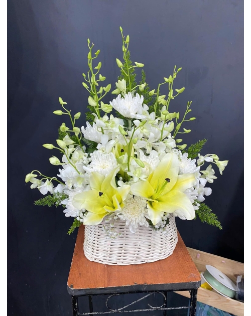 Giỏ hoa đi cúng, dâng hương, dâng lễ