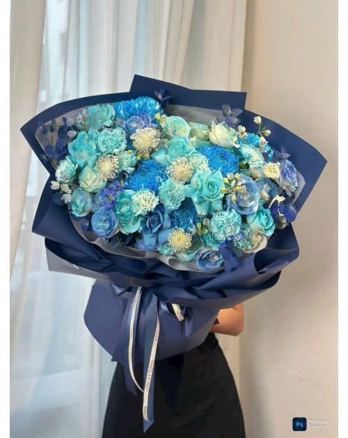 Bó hoa xanh dương to đẹp quận 12